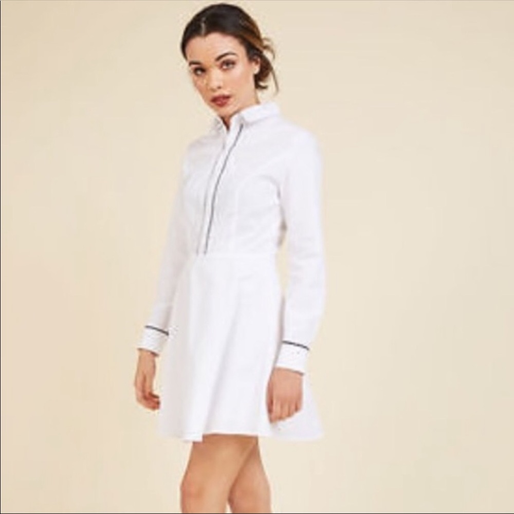 White Button Up dress